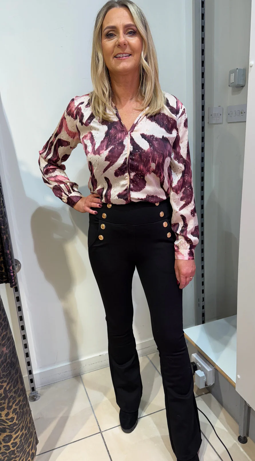 Dana - Black Gold Button Flares - Image 3