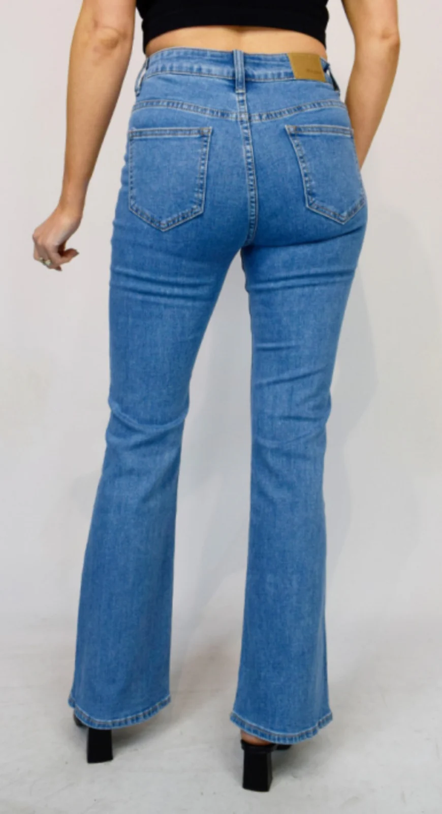 Jade - Blue Stretch Pocket Bootcut Denims - Image 3