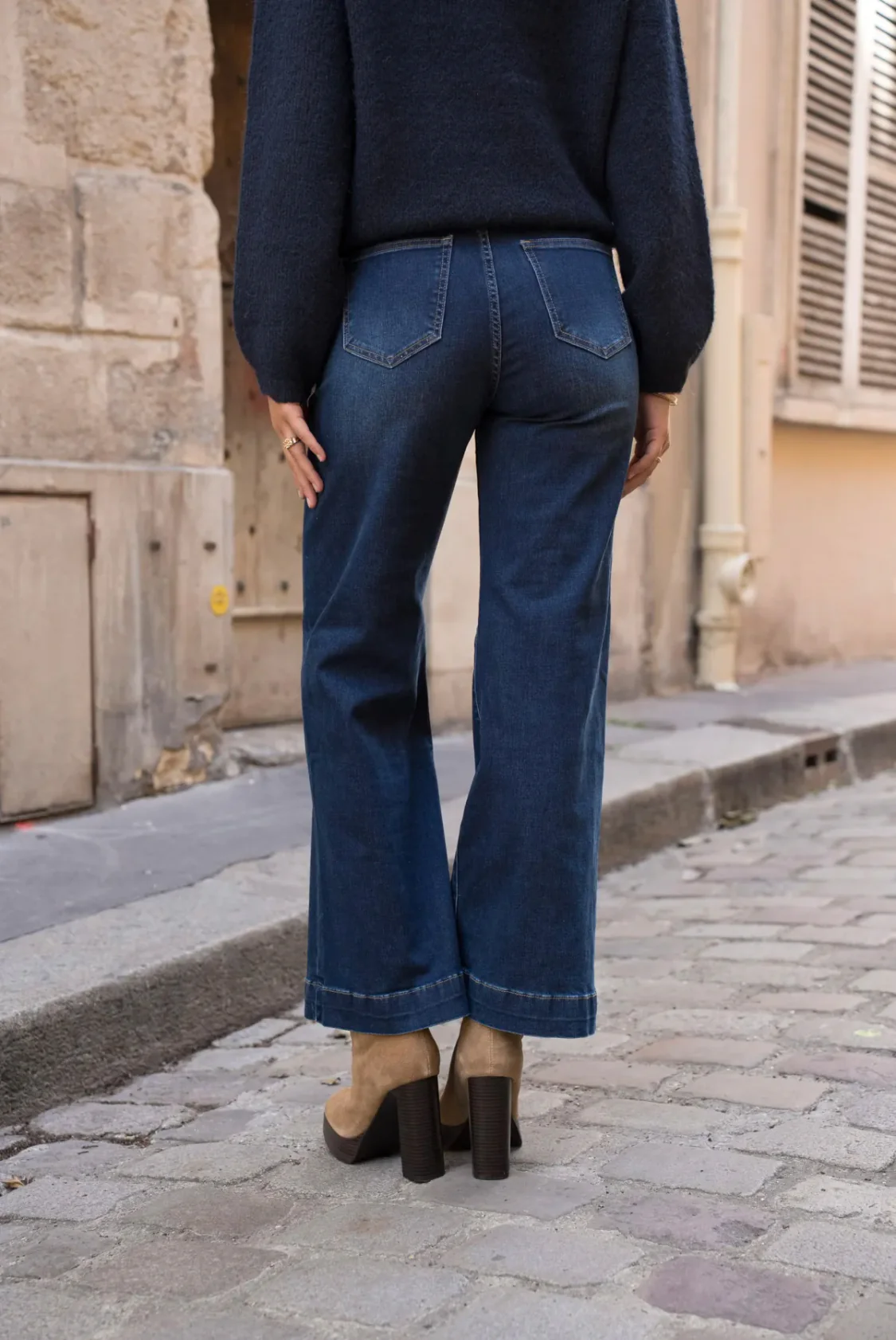 Harper -Indigo Denim Button Stretch Jeans - Image 5