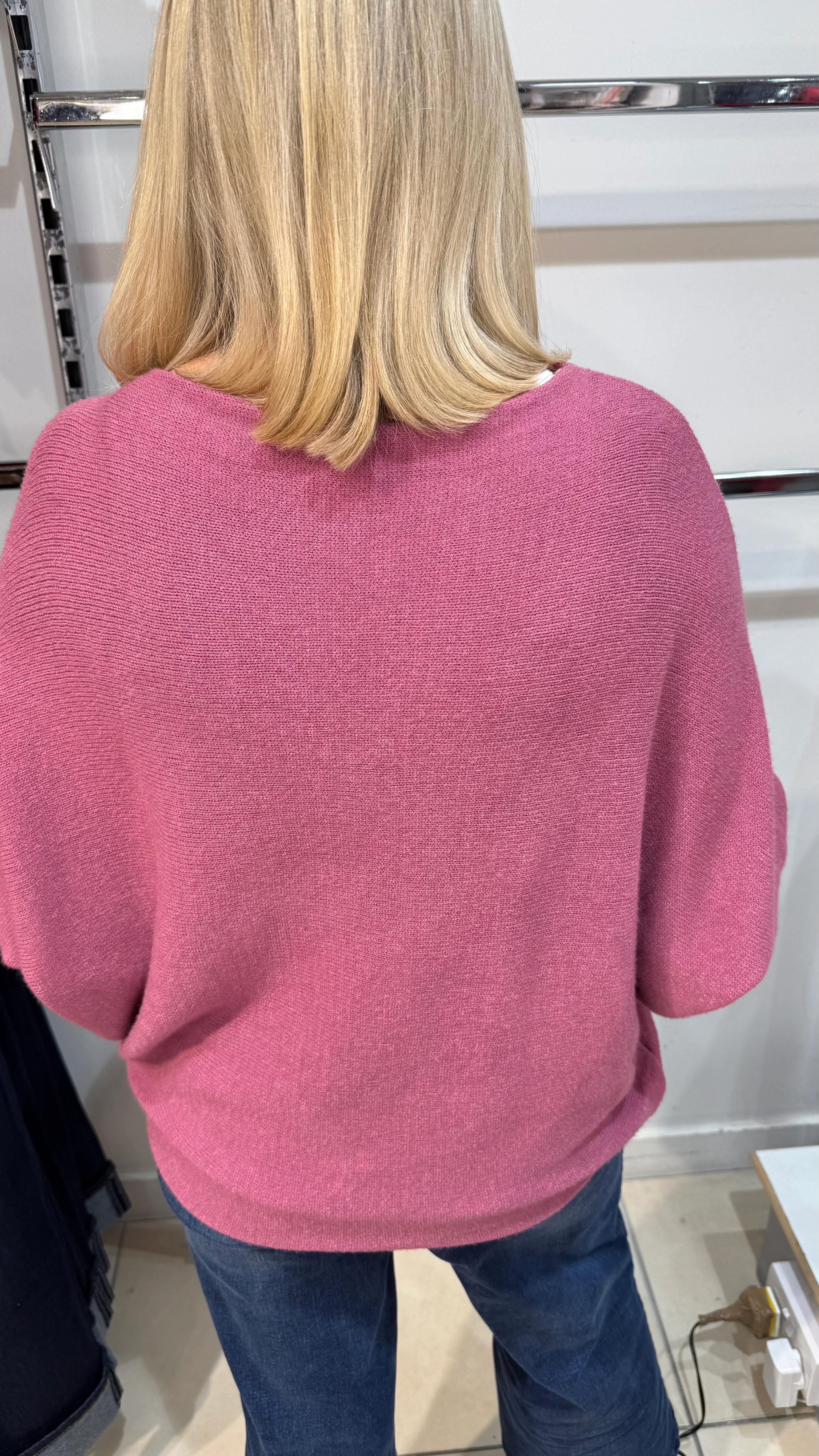 Orla - Mauve Soft Bat-Wing Jumper - Image 3