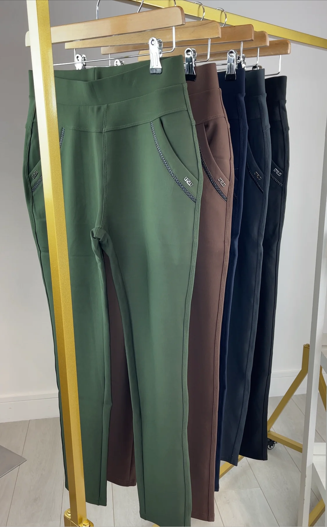 Ruth - Super Stretch Khaki High Waist Leggings - Image 6