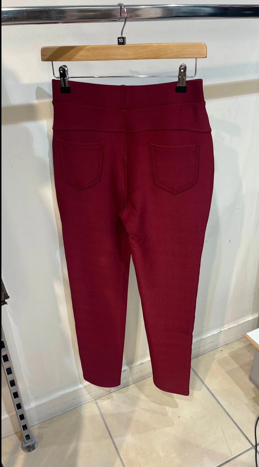 Ruth - Wine Super Stretch Trouser /Leggings - Image 4