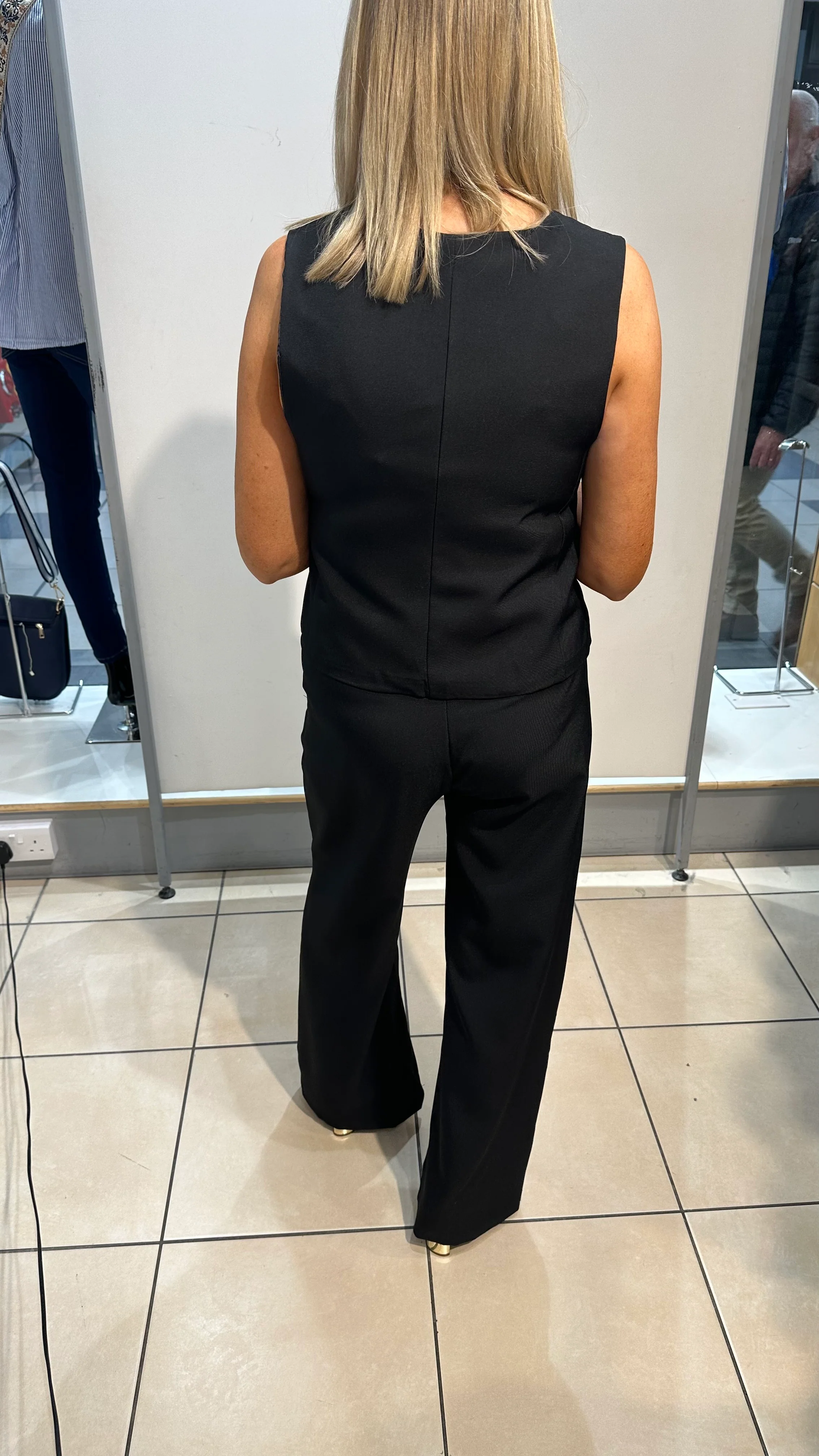Zara - Black Waist Coat Trouser Suit - Image 3